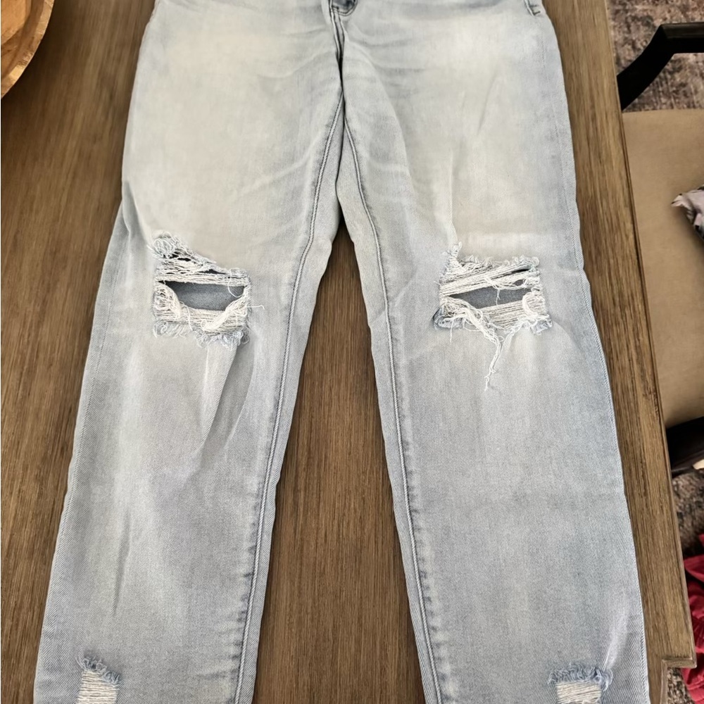 Women's Light Blue Straight Leg Jeans